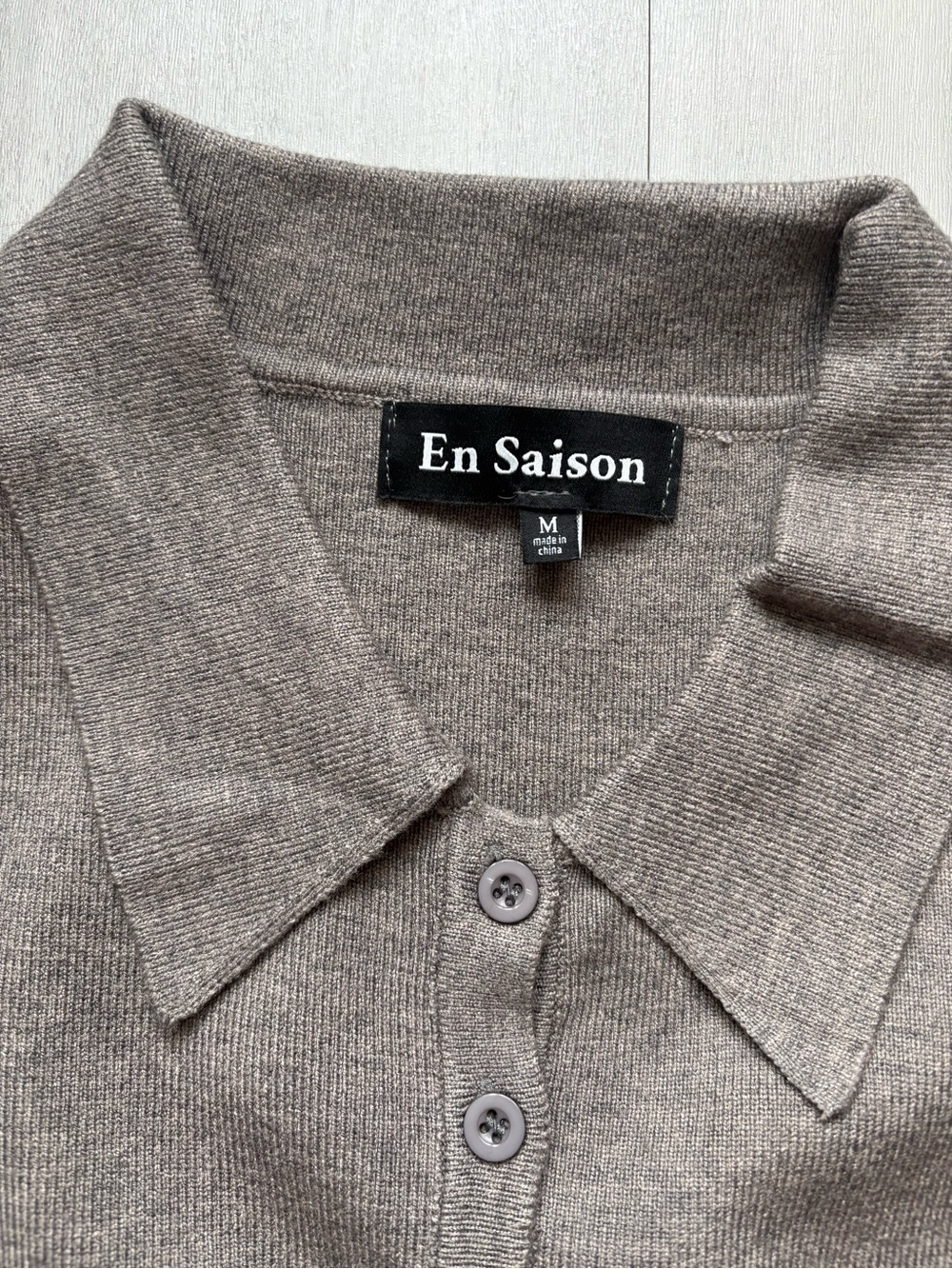 En Saison Sleeveless Button-Up Polo Sweater Top - Picture 2 of 3